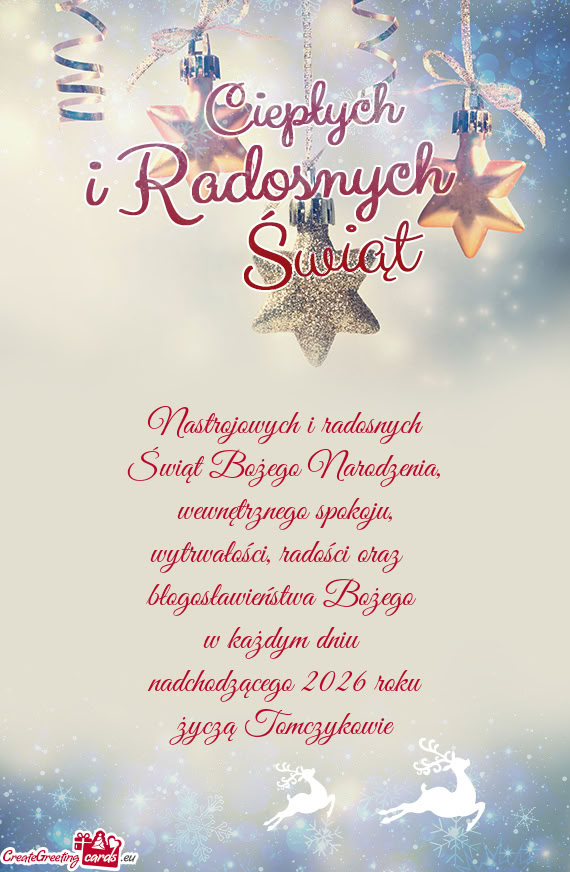 Wytrwałości, radości oraz