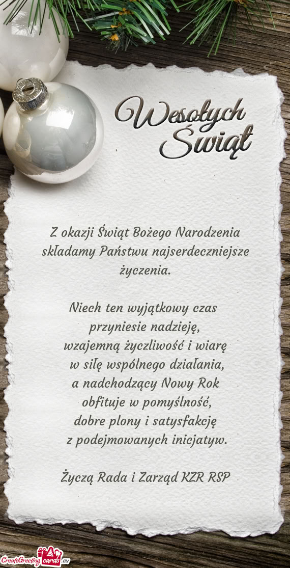 Wzajemną życzliwość i wiarę