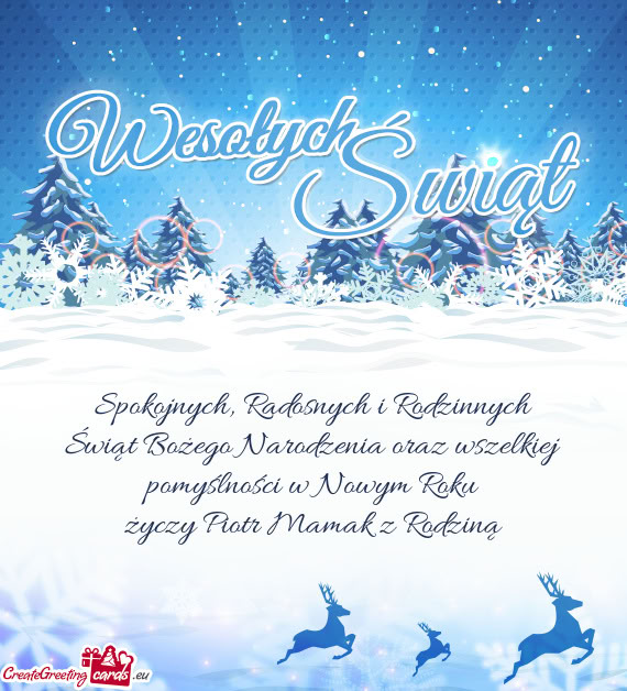 Y Piotr Mamak z Rodziną