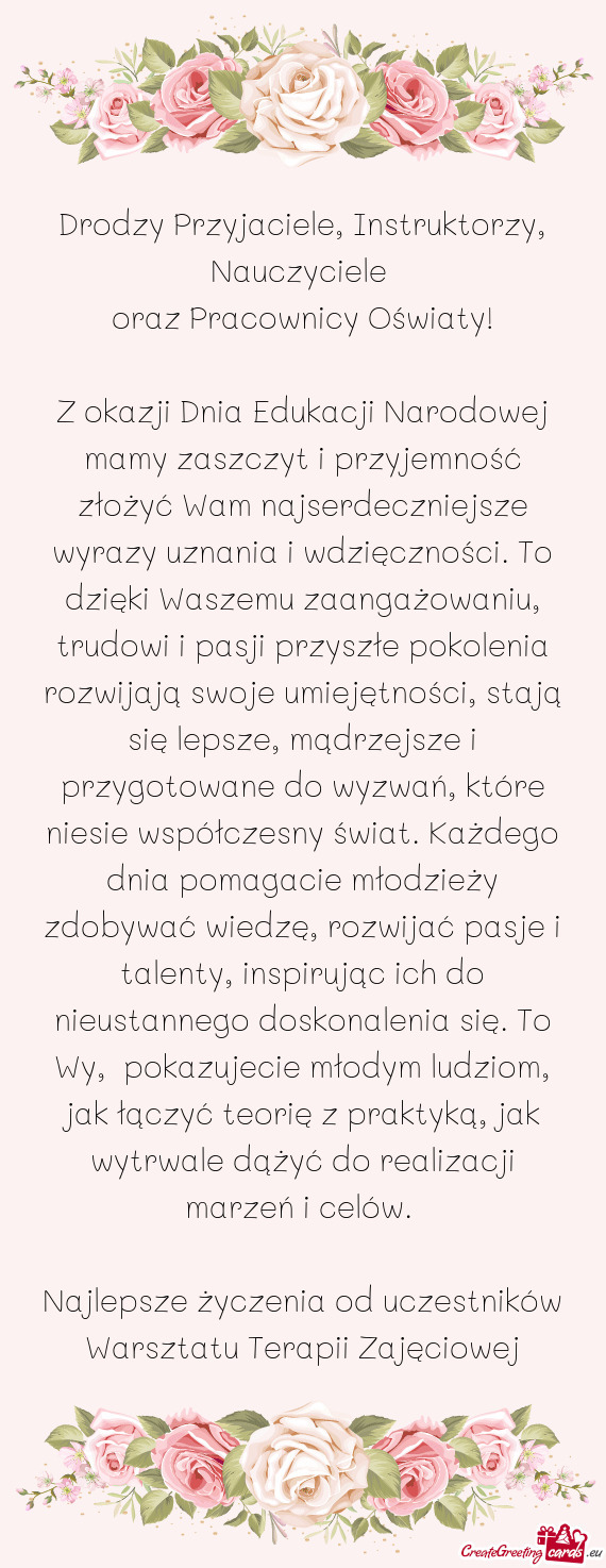 Y uznania i wdzięczności. To dzięki Waszemu zaangażowaniu, trudowi i pasji przyszłe pokolenia r