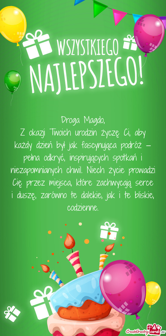 Yć, inspirujących spotkań i niezapomnianych chwil. Niech życie prowadzi Cię przez miejsca, któ