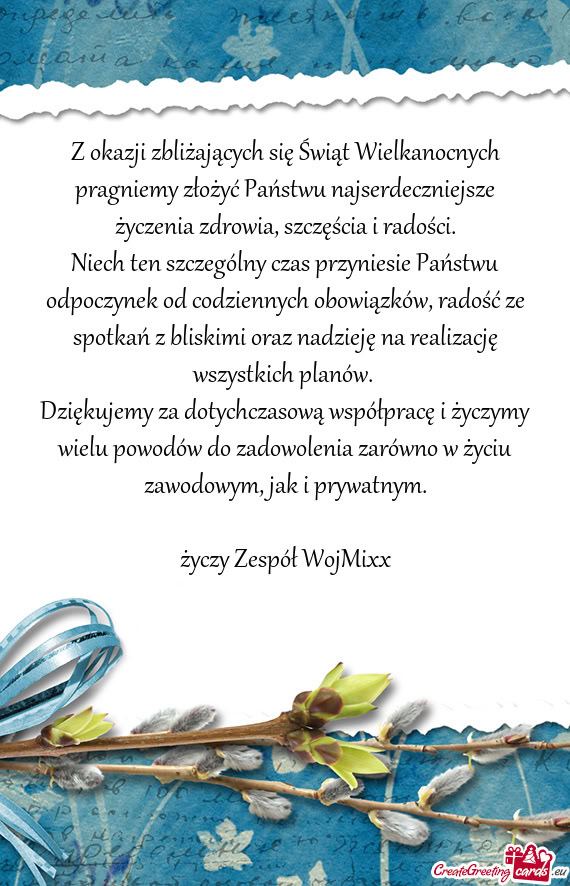 Yczenia zdrowia, szczęścia i radości