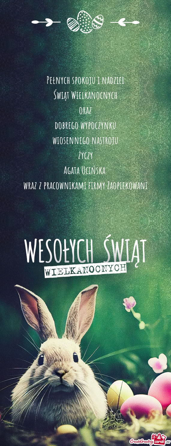 Yczy Agata Ucińska wraz z pracownikami firmy Zaopiekowani