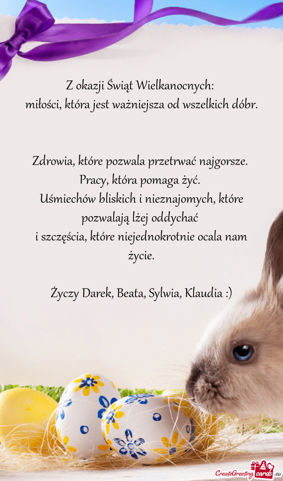 ?yczy Darek, Beata, Sylwia, Klaudia :)