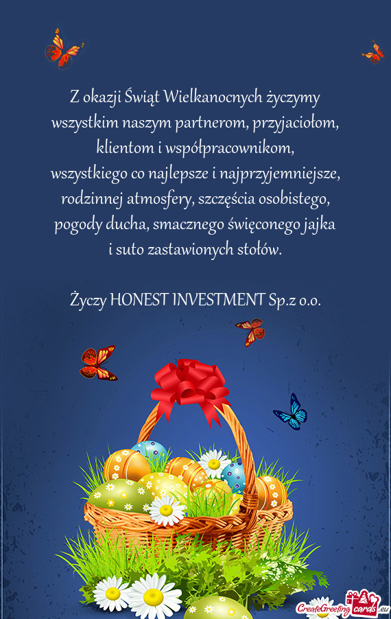 ?yczy HONEST INVESTMENT Sp.z o.o