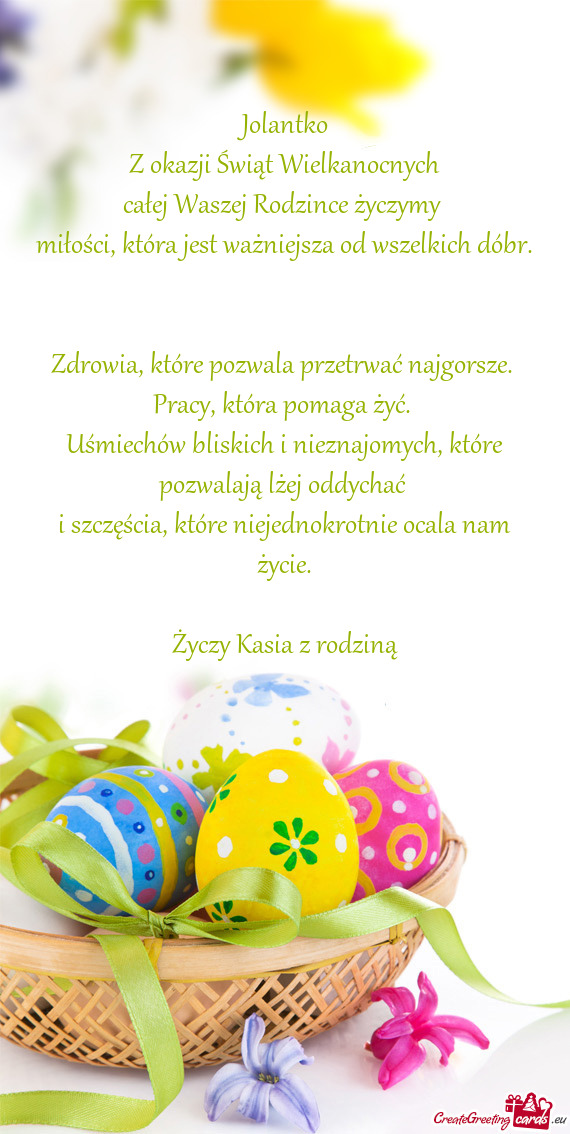 ?yczy Kasia z rodziną