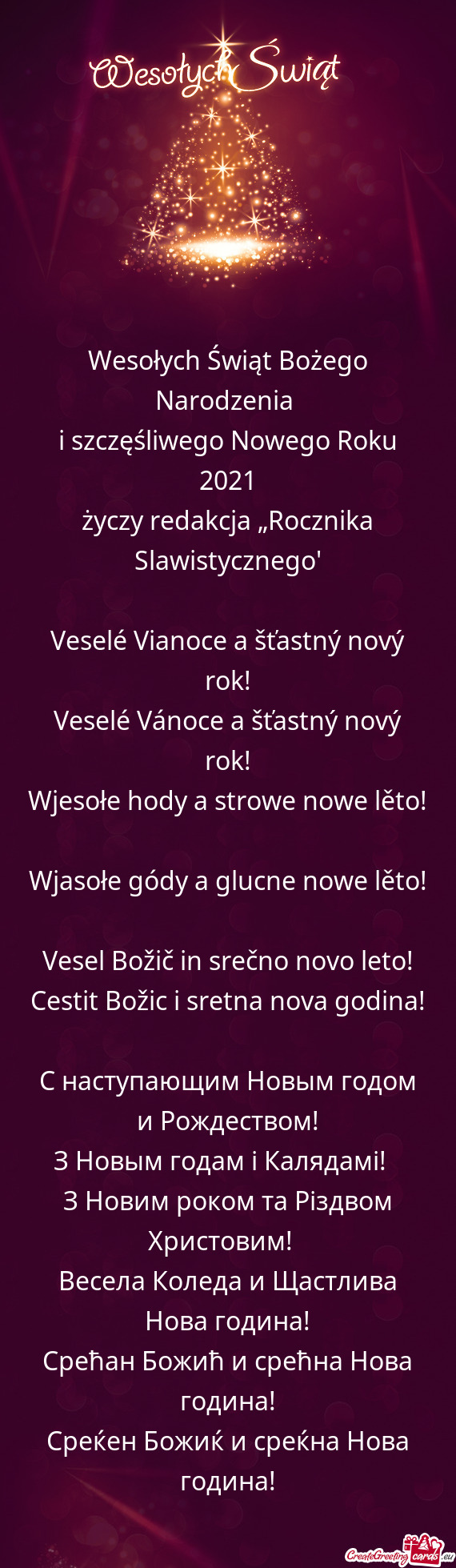 ?yczy redakcja „Rocznika Slawistycznego”