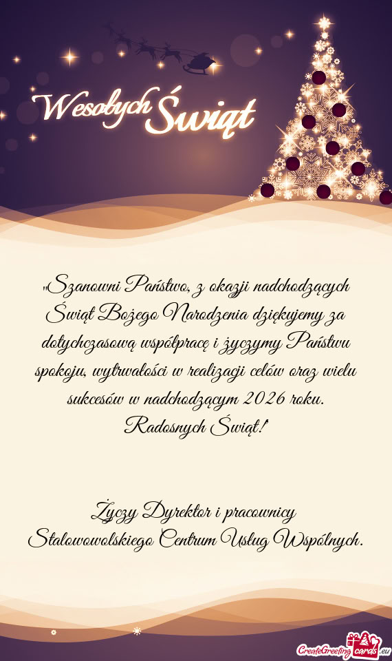 Yczymy Państwu spokoju