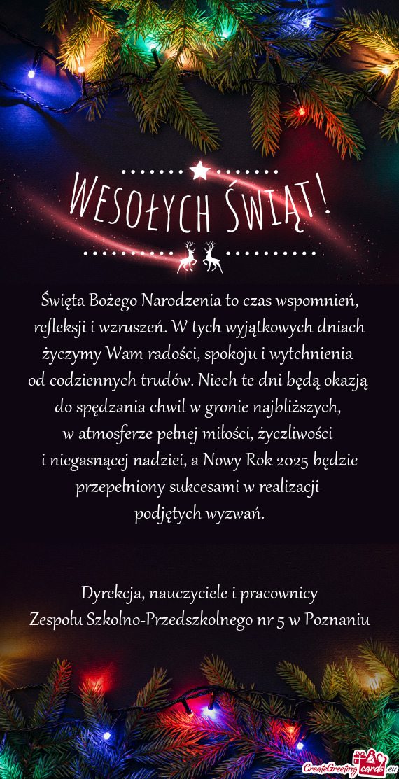 Yczymy Wam radości, spokoju i wytchnienia