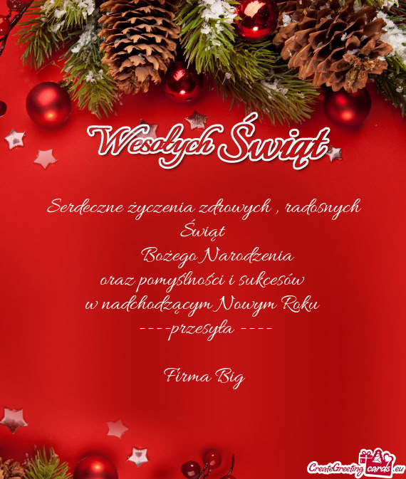Ym Roku ----przesyła ---- Firma Big