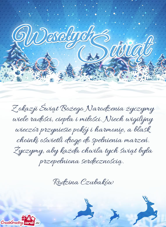 Ymy, aby każda chwila tych świąt była przepełniona serdecznością