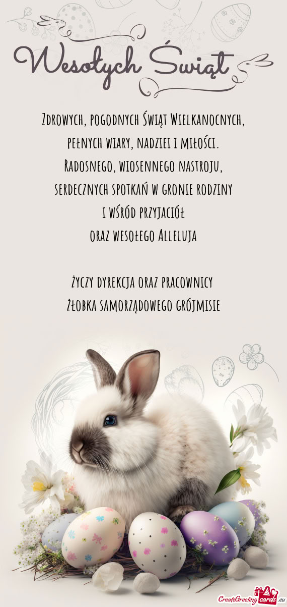 Yrekcja oraz pracownicy żłobka samorządowego grójmisie