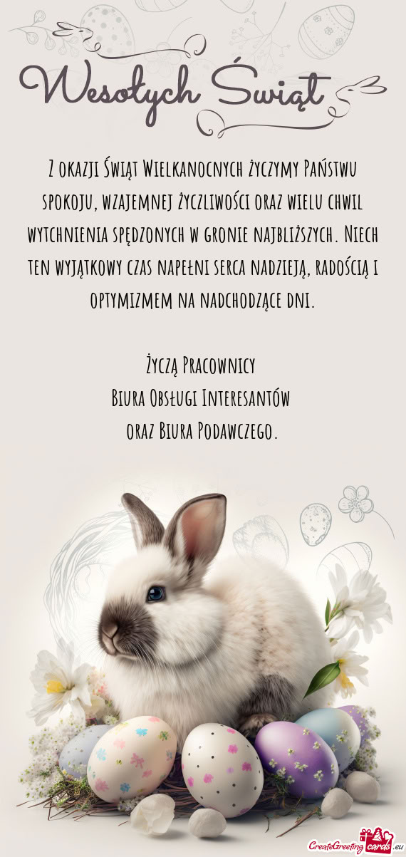 Ytchnienia spędzonych w gronie najbliższych. Niech ten wyjątkowy czas napełni serca nadzieją, r