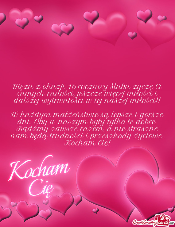 Ytrwałości w tej naszej miłości