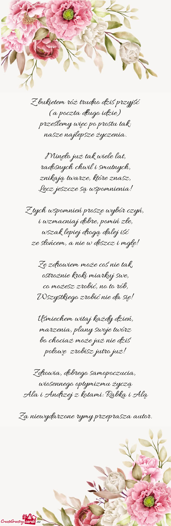 Z bukietem róż trudno dziś przyjść