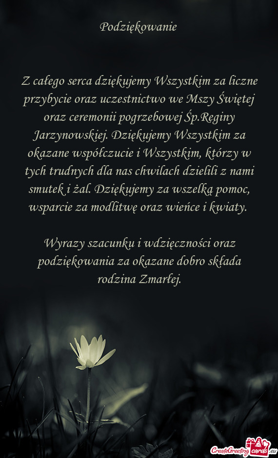 Z całego serca dziękujemy Wszystkim za liczne przybycie oraz uczestnictwo we Mszy Świętej oraz c