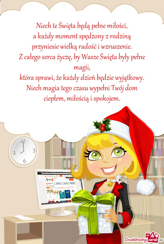Z całego serca życzę, by Wasze Święta były pełne magii