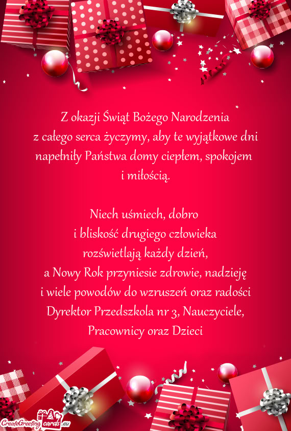 Z całego serca życzymy, aby te wyjątkowe dni