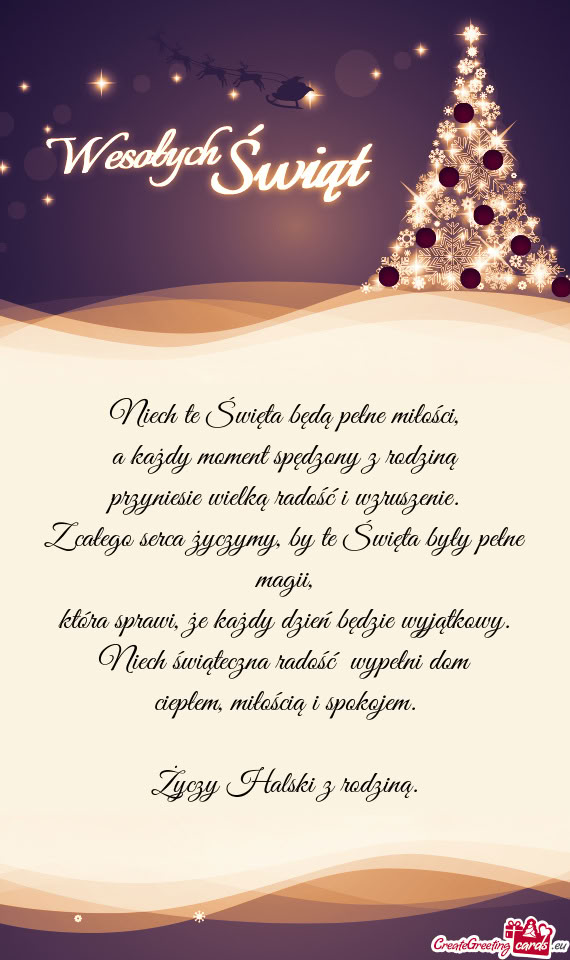 Z całego serca życzymy, by te Święta były pełne magii