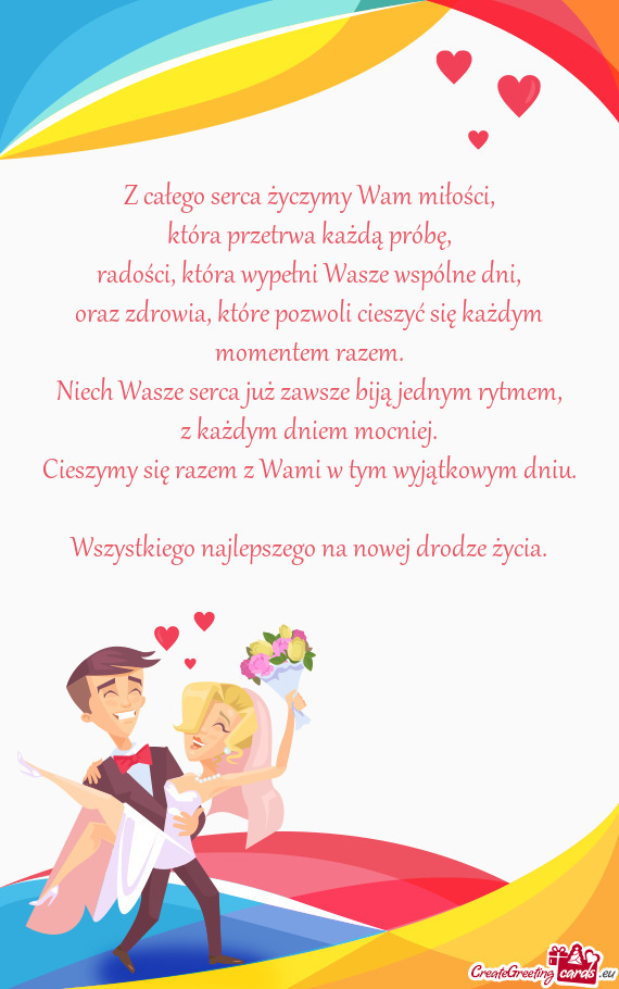 Z całego serca życzymy Wam miłości