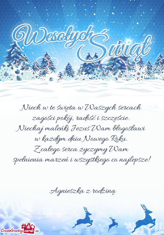 Z całego serca życzymy Wam spełnienia marzeń i wszystkiego co najlepsze!  Agnieszka z