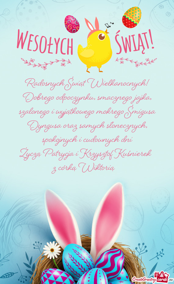 Z córką Wiktorią 🐣🐰💐