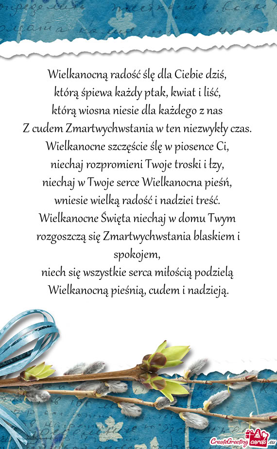 Z cudem Zmartwychwstania w ten niezwykły czas. 