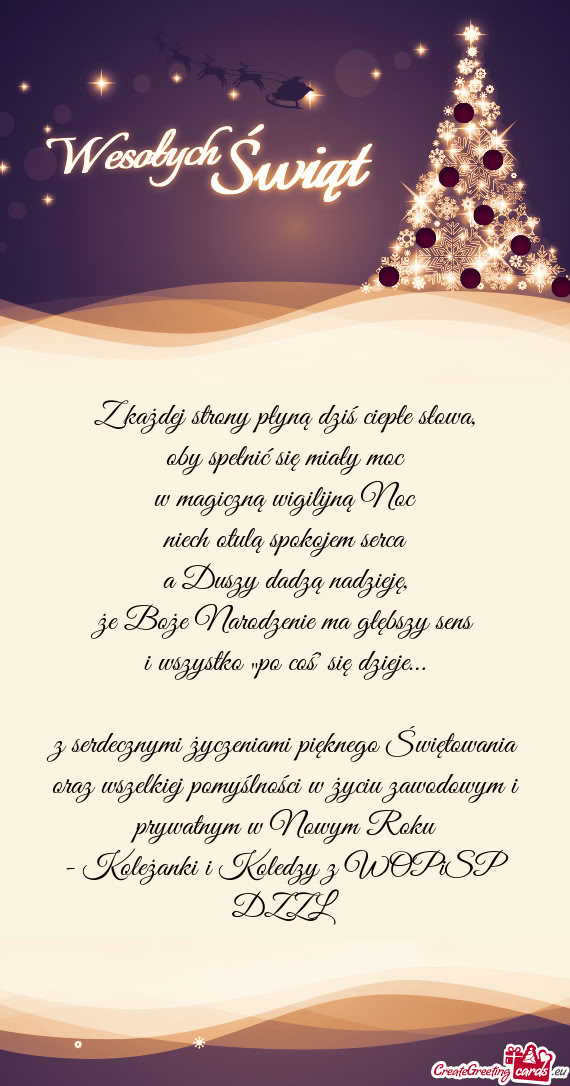 Z każdej strony płyną dziś ciepłe słowa