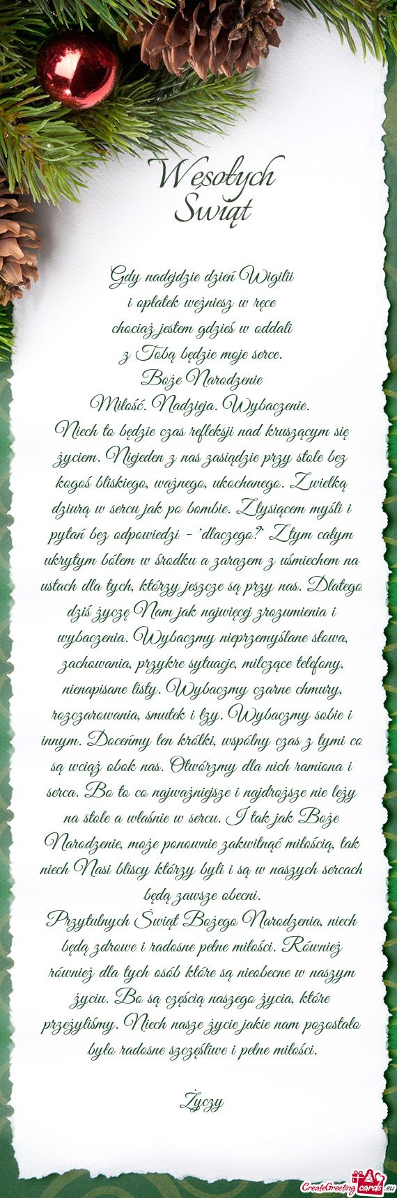 Z kogoś bliskiego, ważnego, ukochanego. Z wielką dziurą w sercu jak po bombie. Z tysiącem myśl