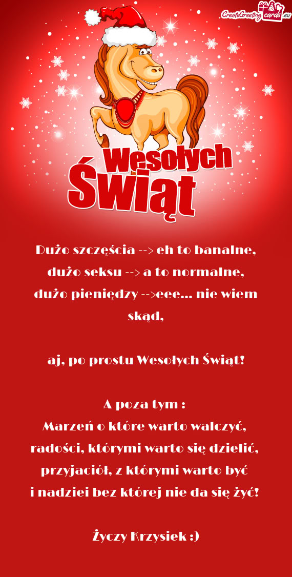 Z którymi warto być i nadziei bez której nie da się żyć!  Krzysiek