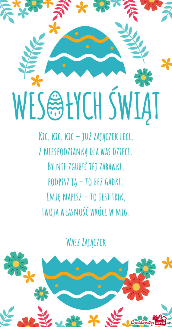 Z niespodzianką dla was dzieci