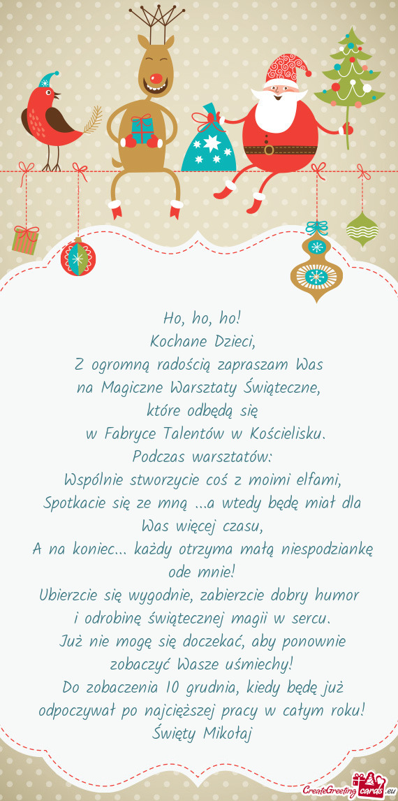 Z ogromną radością zapraszam Was