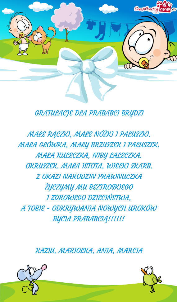 Z OKAZI NARODZIN PRAWNUCZKA