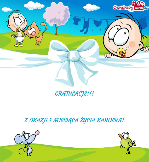 Z OKAZJI 1 MIESIĄCA ŻYCIA KAROLKA