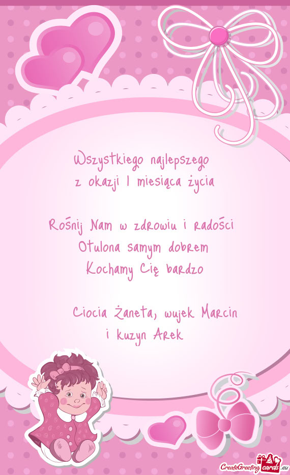 Z okazji 1 miesiąca życia