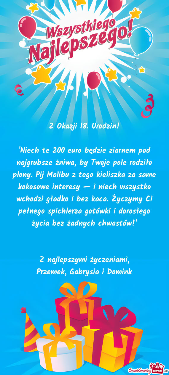 Z Okazji 18. Urodzin