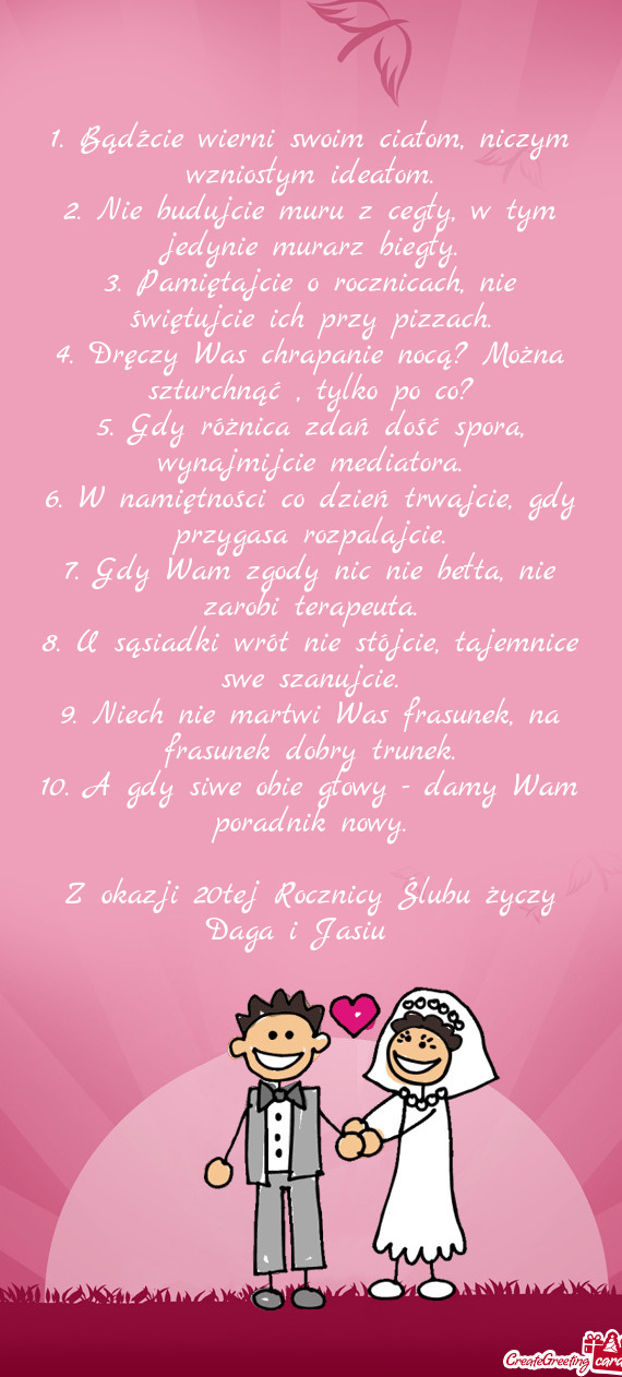 Z okazji 20tej Rocznicy Ślubu Daga i Jasiu 😍