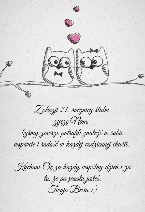 Z okazji 21. rocznicy ślubu
