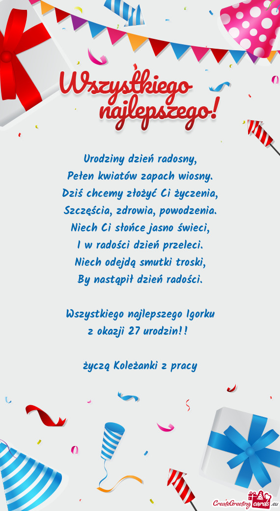 Z okazji 27 urodzin