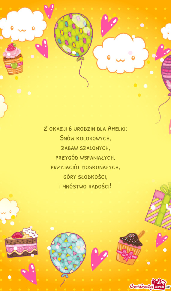 Z okazji 6 urodzin dla Amelki