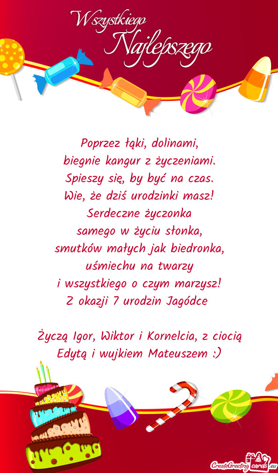 Z okazji 7 urodzin Jagódce