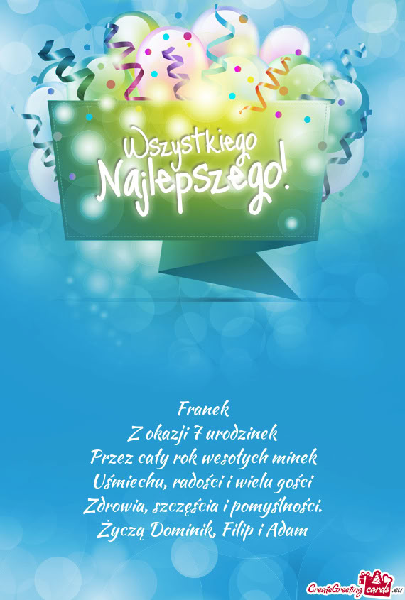 Z okazji 7 urodzinek