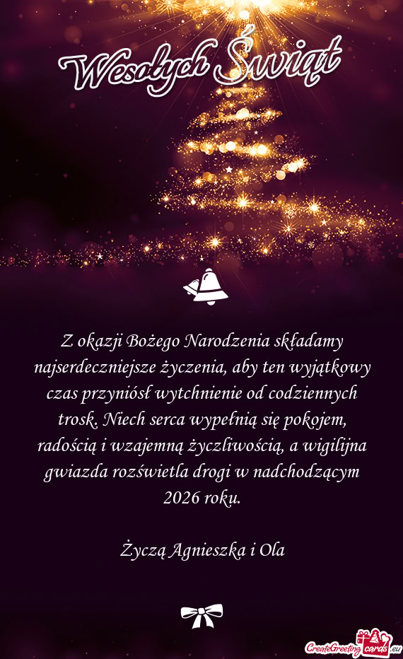 Z okazji Bożego Narodzenia składamy najserdeczniejsze życzenia, aby ten wyjątkowy czas przyniós