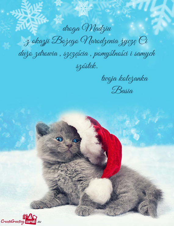 Z okazji Bożego Narodzenia życzę Ci