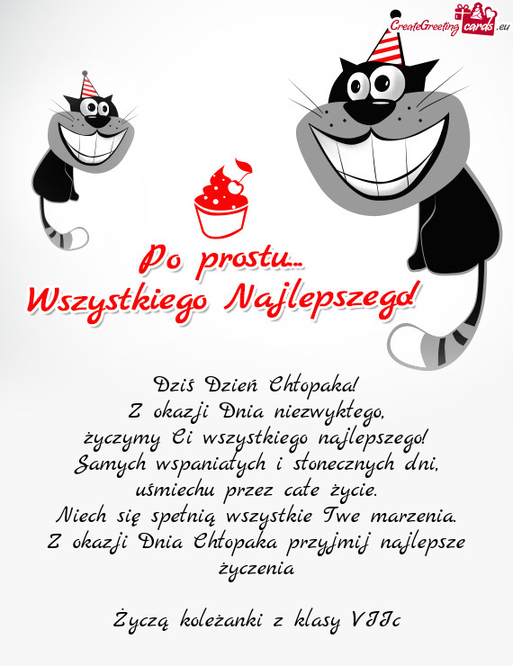 Z okazji Dnia Chłopaka przyjmij najlepsze życzenia