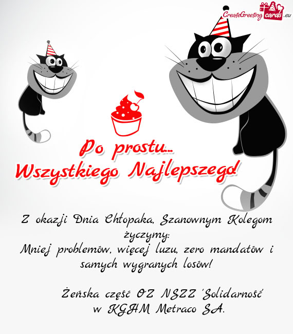 Z okazji Dnia Chłopaka, Szanownym Kolegom życzymy
