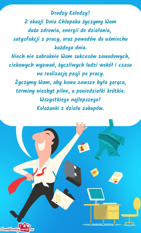 Z okazji Dnia Chłopaka życzymy Wam