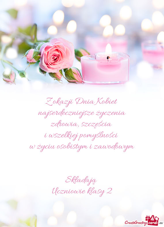 Z okazji Dnia Kobiet najserdeczniejsze życzenia zdrowia