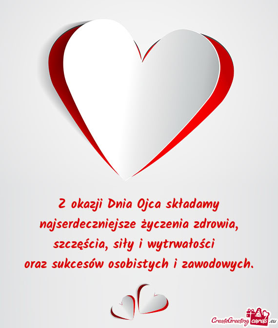 Z okazji Dnia Ojca składamy najserdeczniejsze życzenia zdrowia