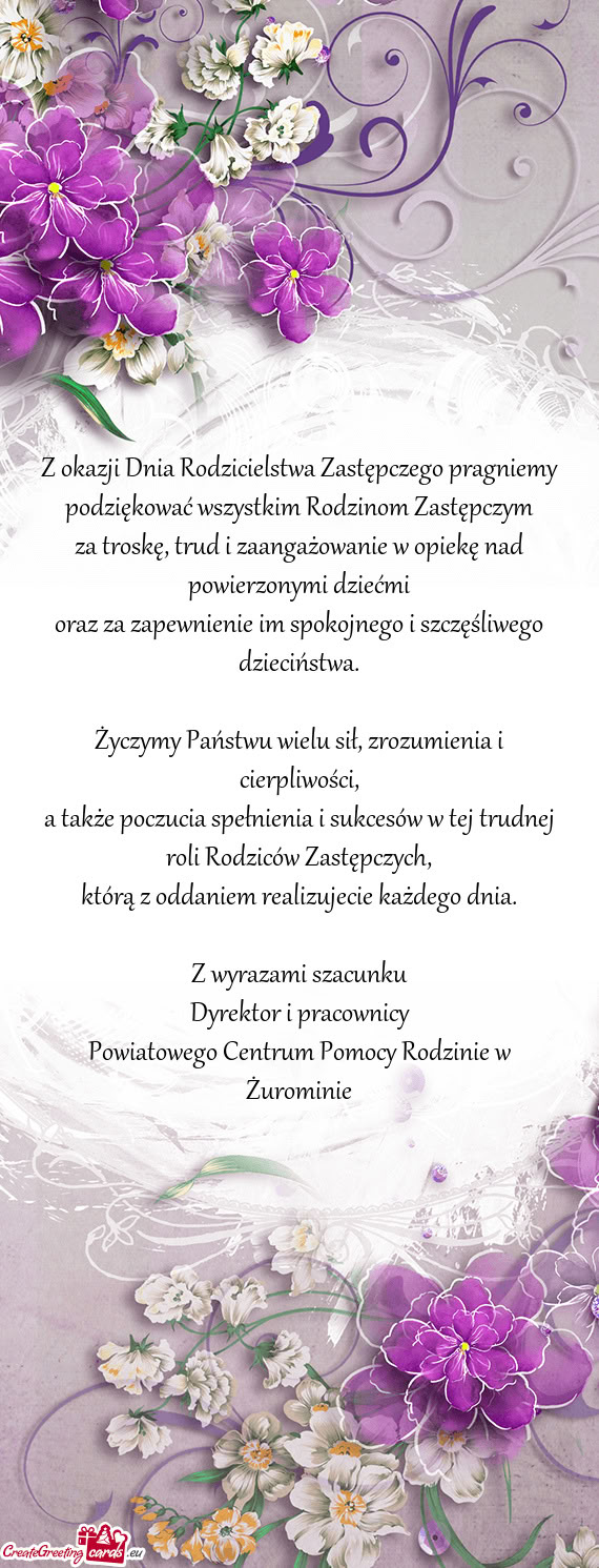 Z okazji Dnia Rodzicielstwa Zastępczego pragniemy